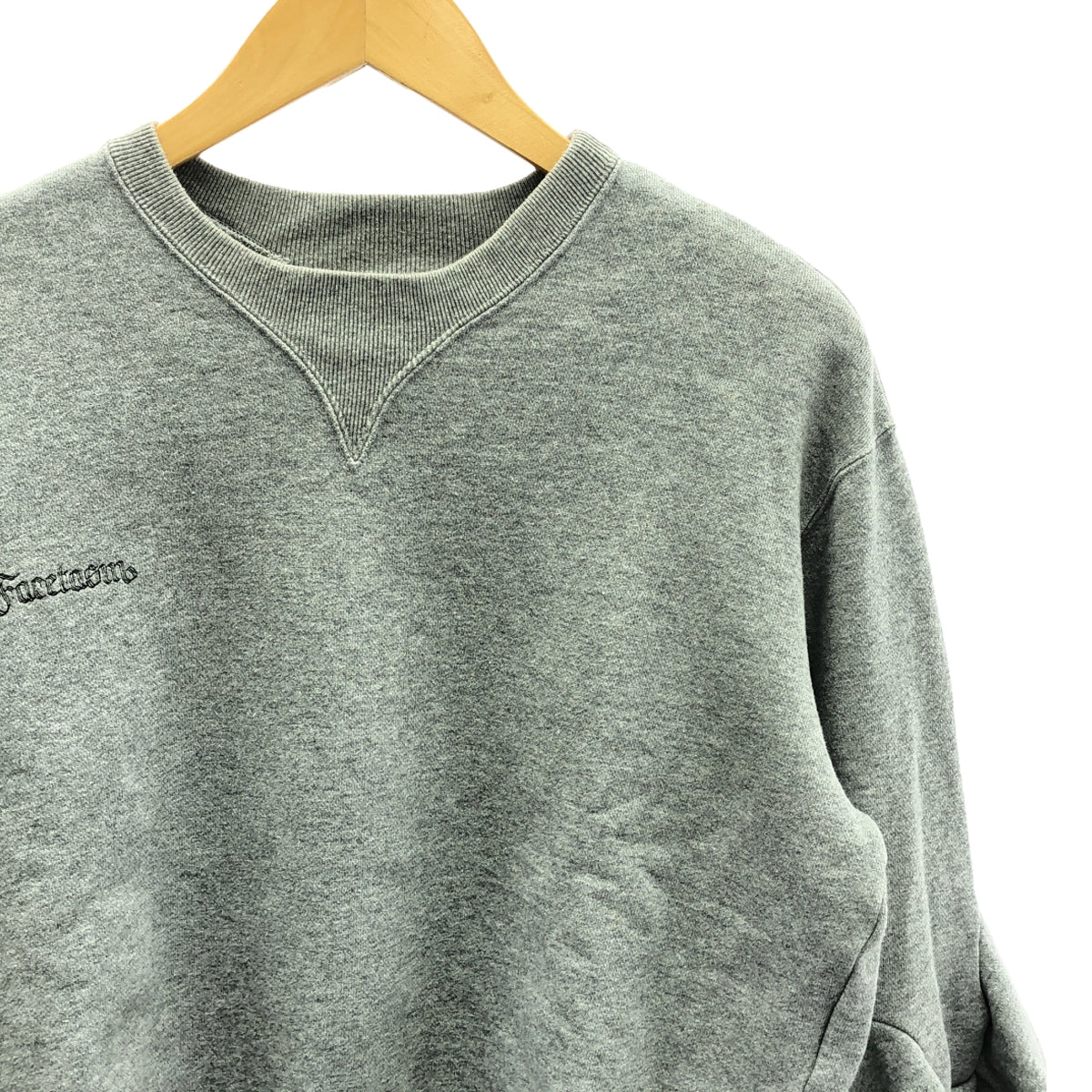 FACETASM |印花貼片喇叭袖運動衫 | 1 |灰色 |女性的