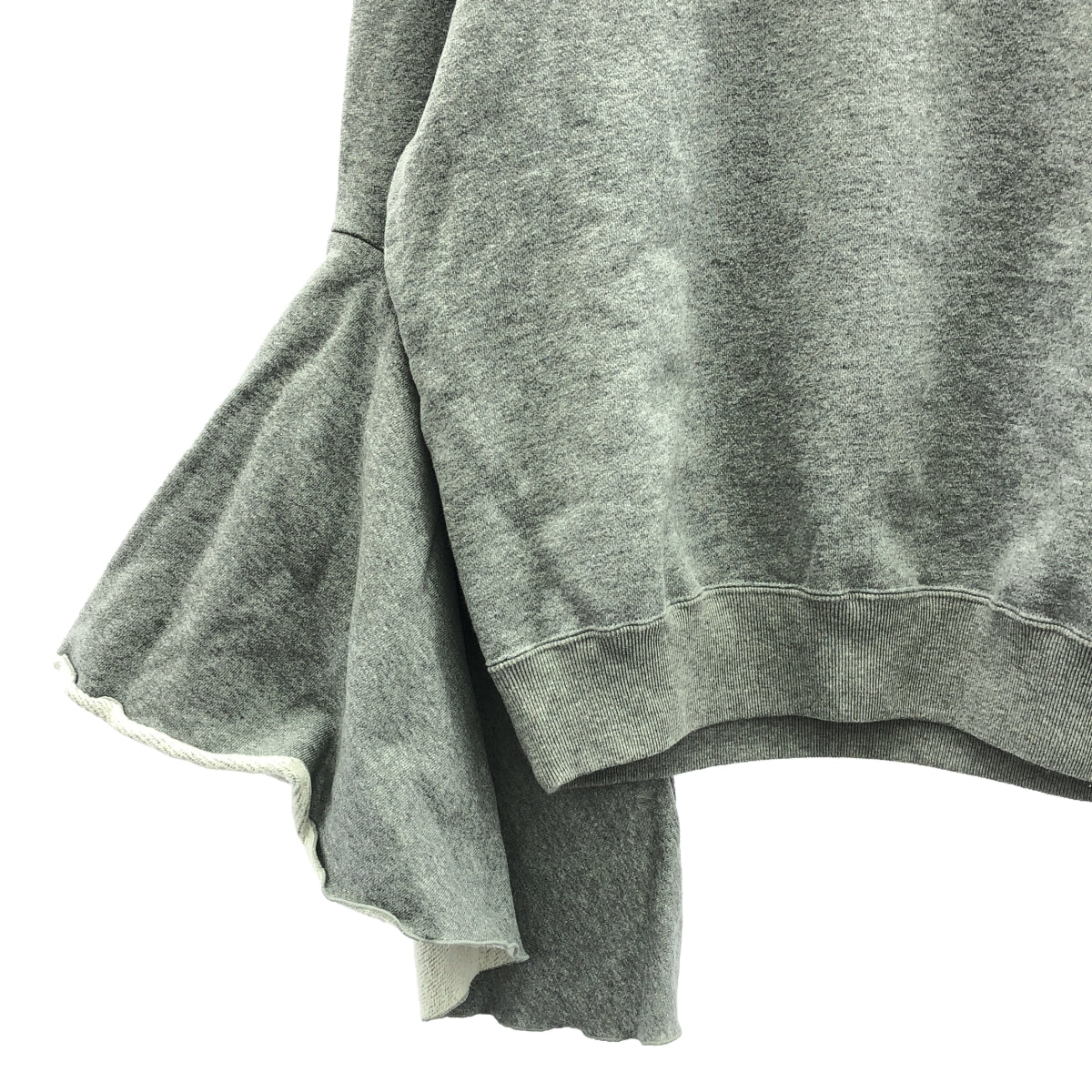 FACETASM |印花貼片喇叭袖運動衫 | 1 |灰色 |女性的