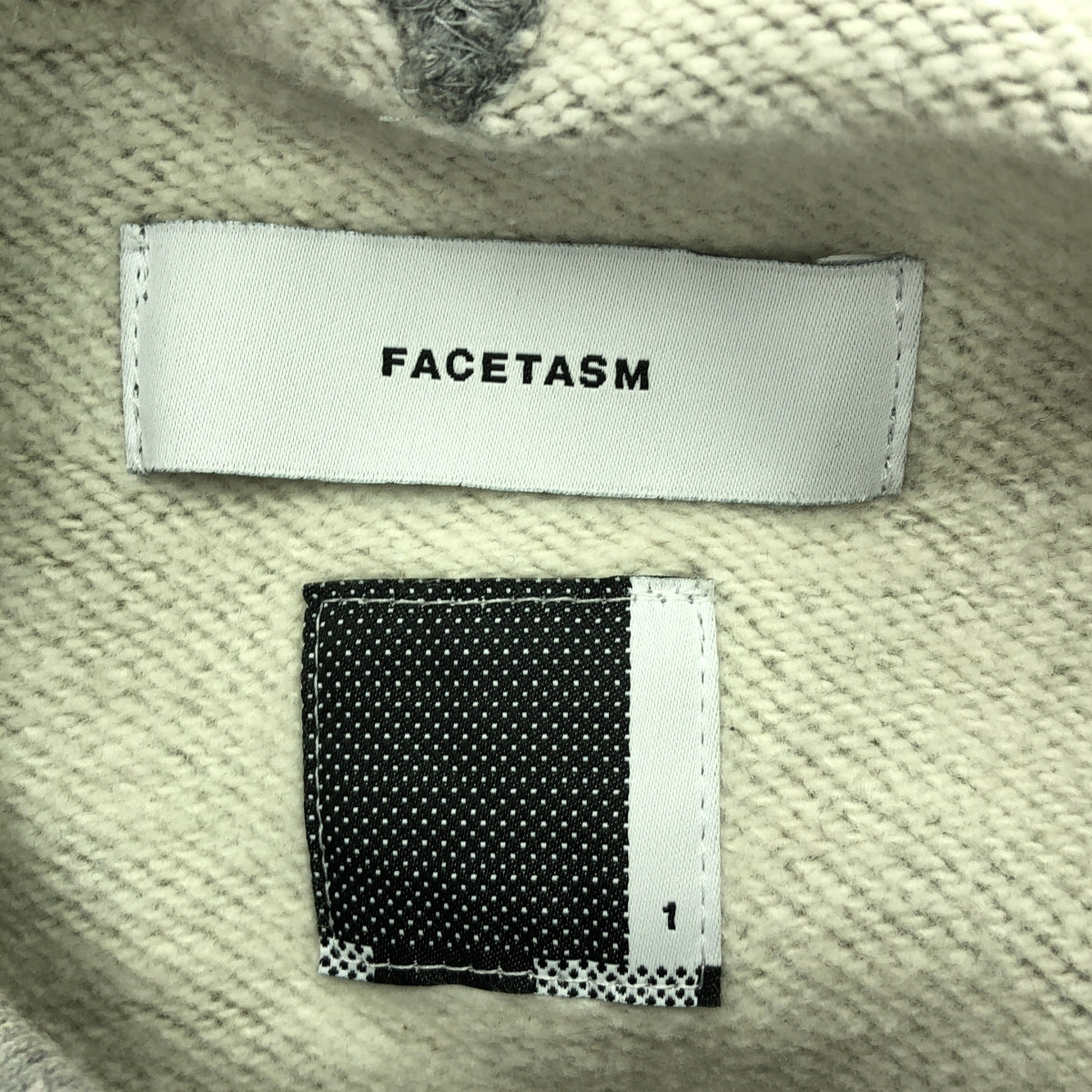 FACETASM |印花貼片喇叭袖運動衫 | 1 |灰色 |女性的