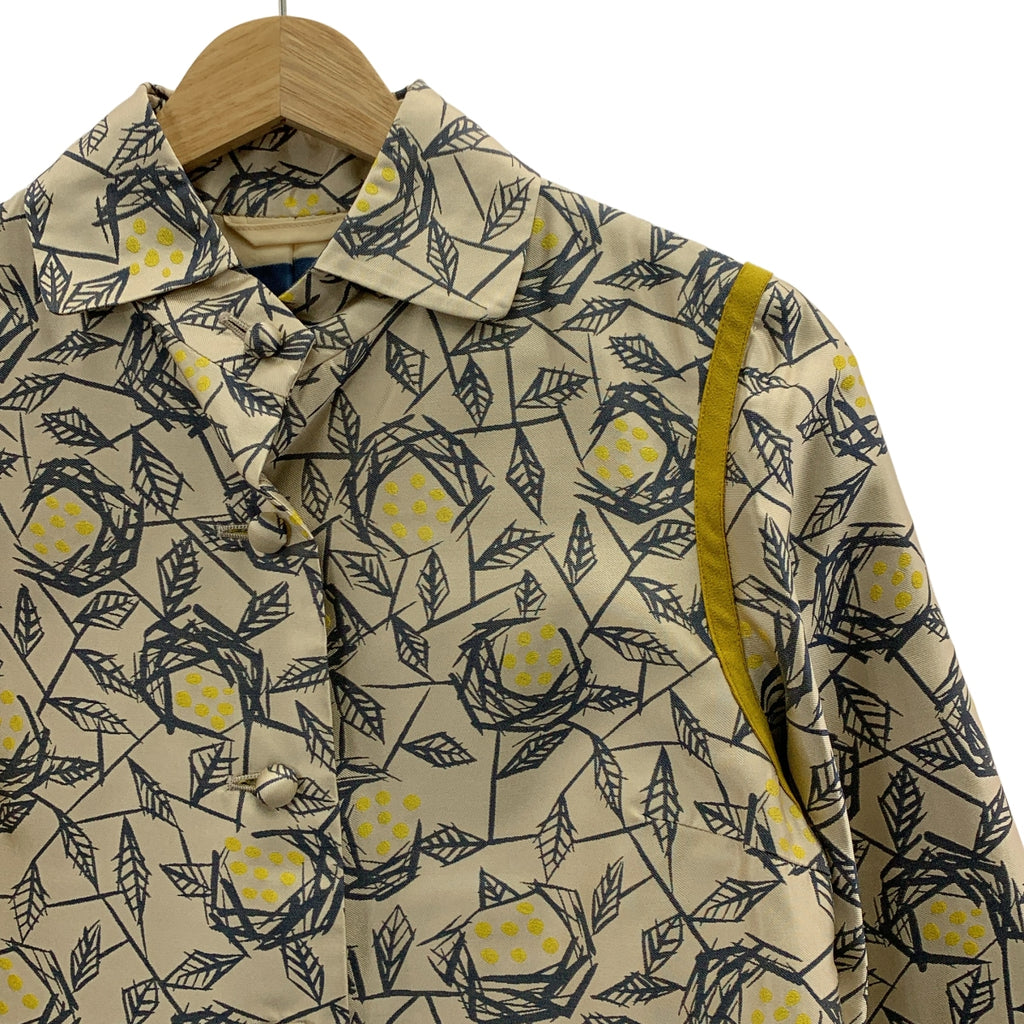 米娜·佩爾霍寧 / 米娜·佩爾霍寧 | 米娜·佩爾霍寧玫瑰飾/真絲滾邊風衣 |