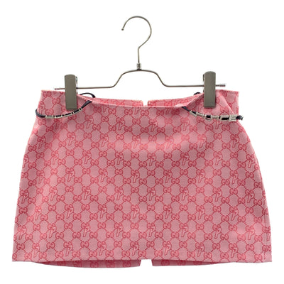 GUCCI / グッチ | 2022AW | ×PALACE / Lace And Crystal Mini Skirt GGキャンバス スカート | 38 | レディース