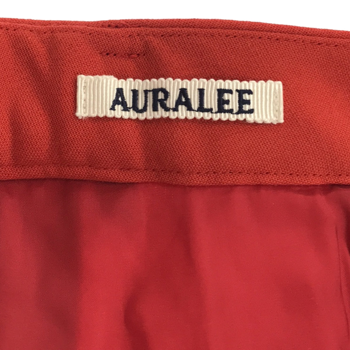 【신품】 AURALEE / 오라리 | 2023AW | TENSE WOOL DOUBLE CLOTH SLACKS / 텐스 울 더블 크로스 슬랙스 팬츠 | 0 | red orange | 여성