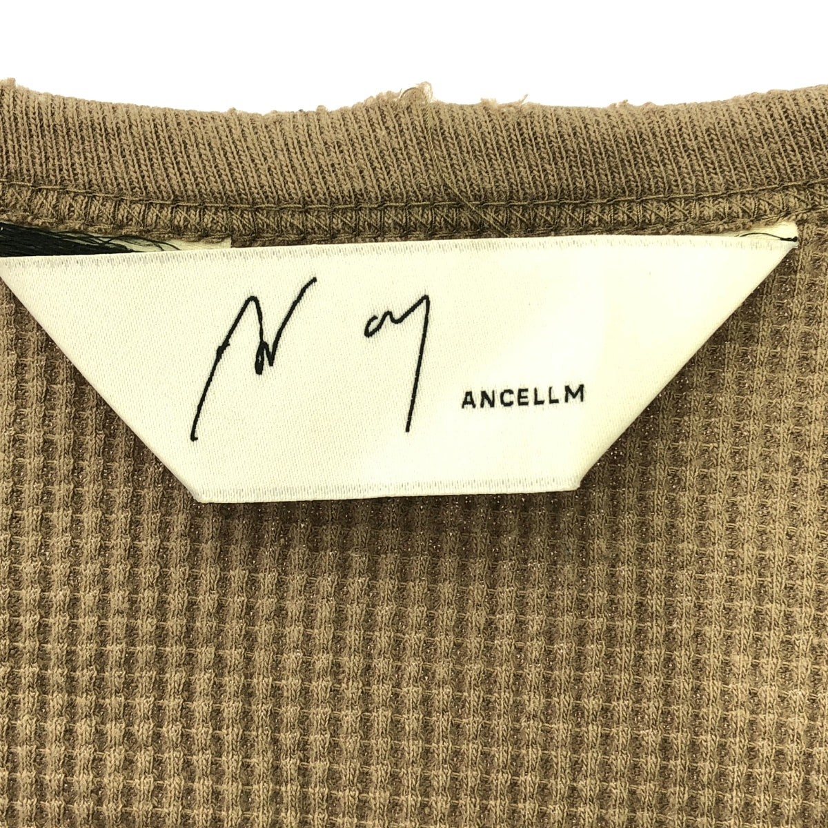 ANCELLM / Anselm | DAMAGE WAFFLE CREW LS T-SHIRT | 2 | Men's