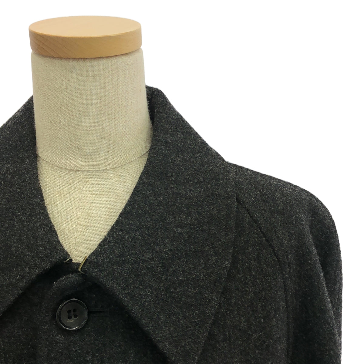 JUNYA WATANABE COMME des GARCONS / 渡邊淳也 |公元 1998 年 |羊毛尼龍條紋襯裡花呢立領大衣 | F |女性的