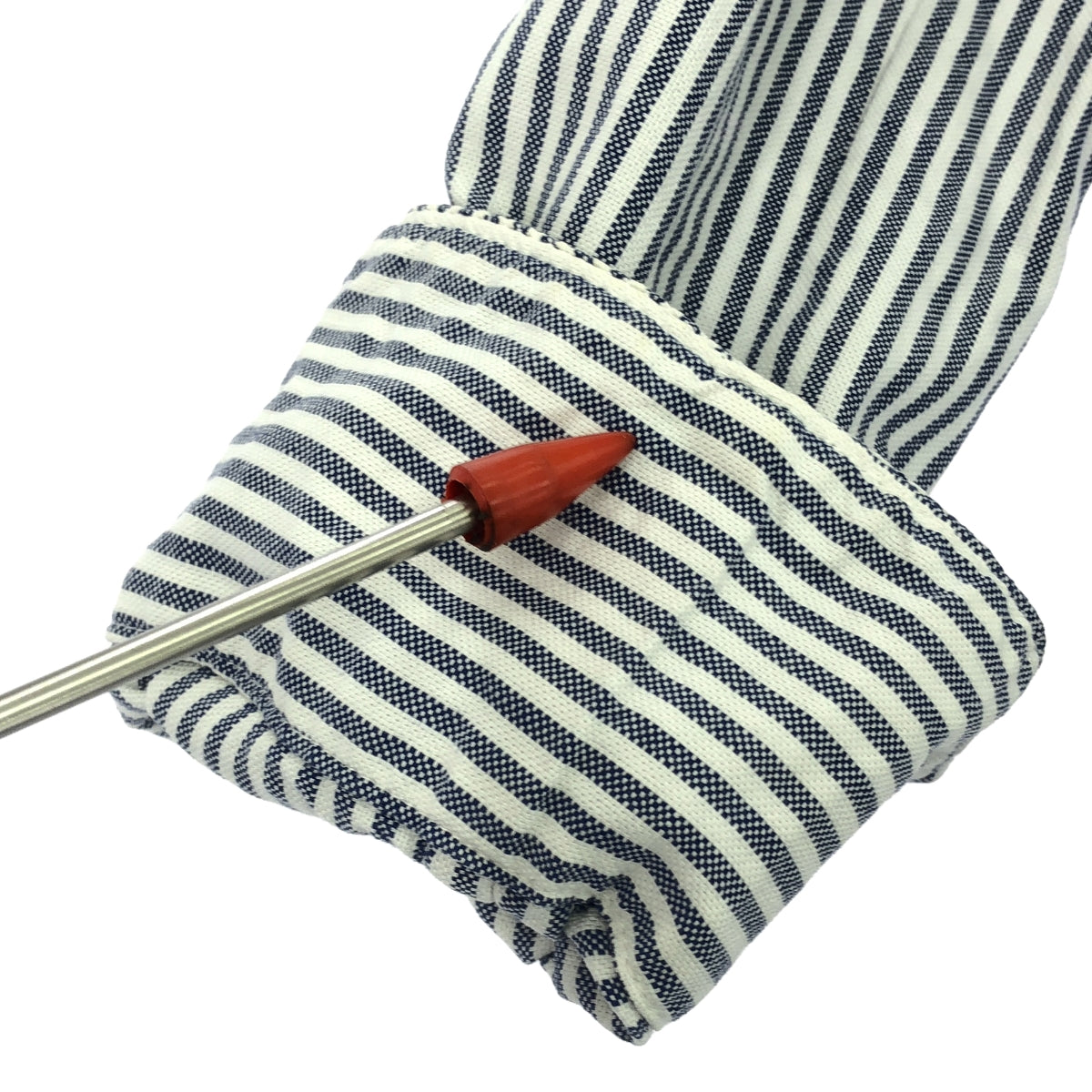 45r / 四十五 R |棉質條紋 Balmac 大衣 | 1 |藍色/白色|女性的