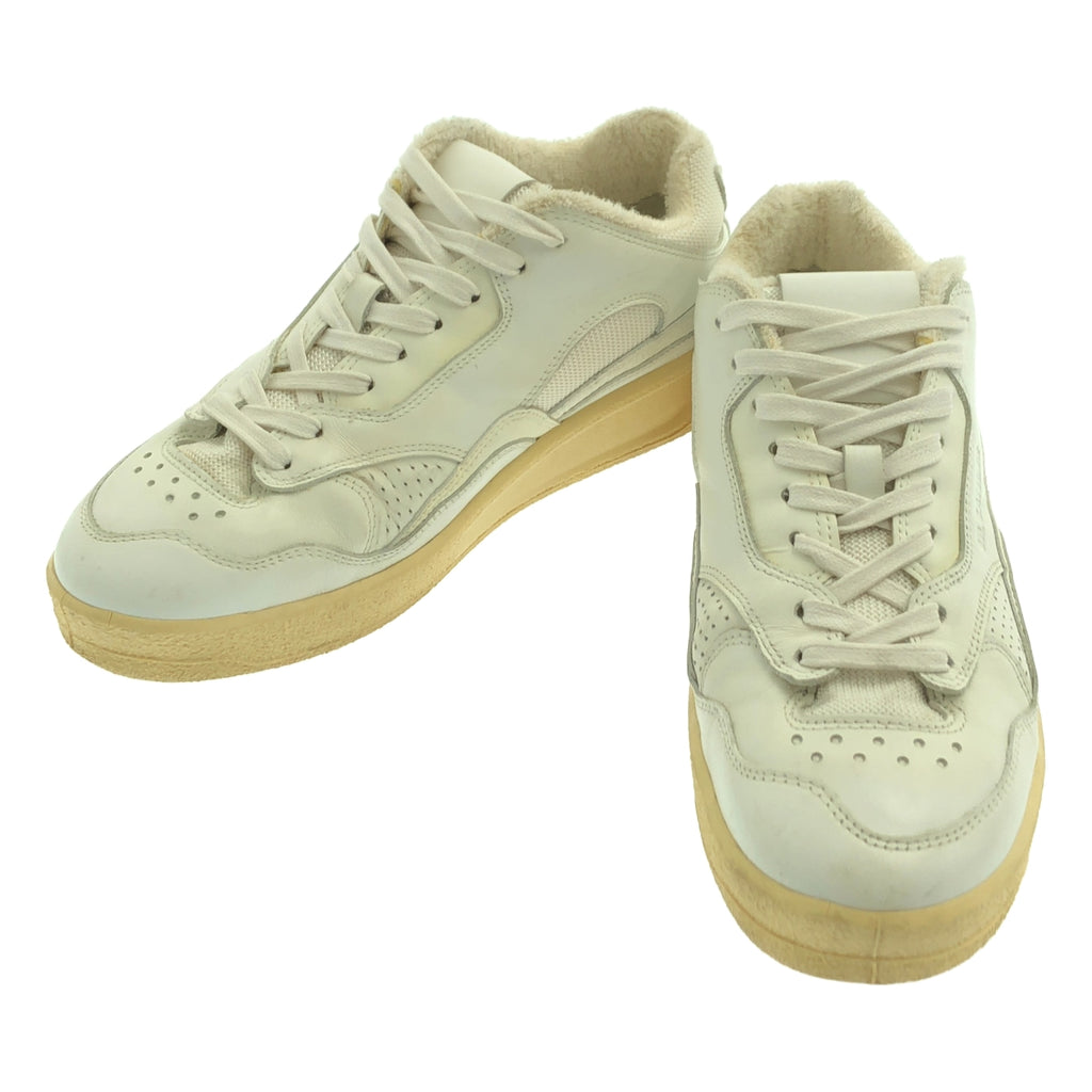 JIL SANDER / 질 썬더 | BASKET LO 가죽 로고 로우 컷 스니커즈 | 39 | 화이트 | 여성
