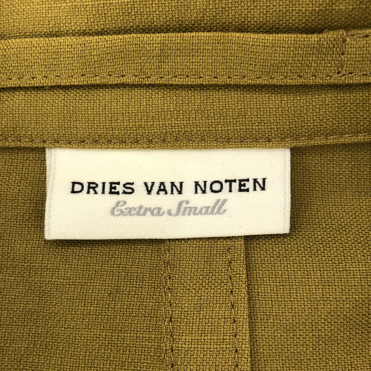 DRIES VAN NOTEN / ドリスヴァンノッテン | コットン シングルブレスト ジャケット | XS | カーキ系 | レディース