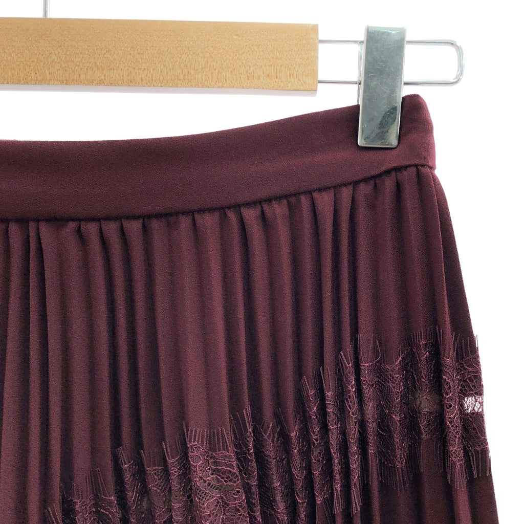 【美品】  AMERI / アメリ | UNDRESSED LACE SANDWICH SKIRT / アンドレスド レース サンドウィッチ スカート | M | ワイン | レディース