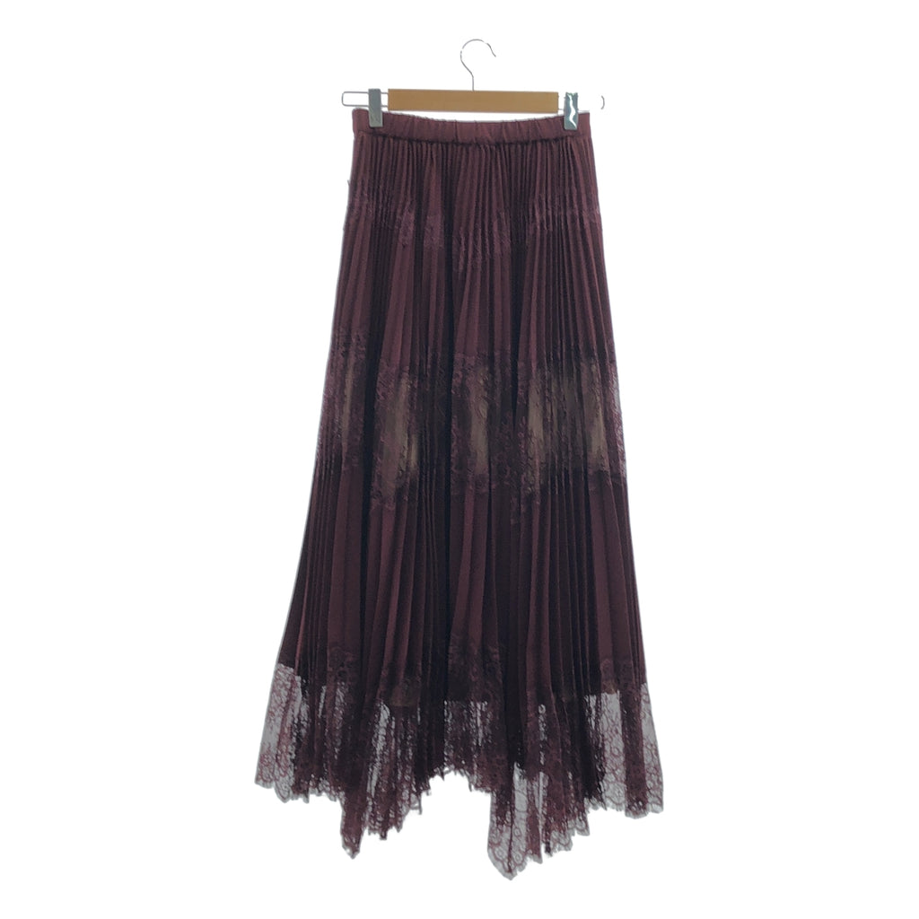 【美品】  AMERI / アメリ | UNDRESSED LACE SANDWICH SKIRT / アンドレスド レース サンドウィッチ スカート | M | ワイン | レディース