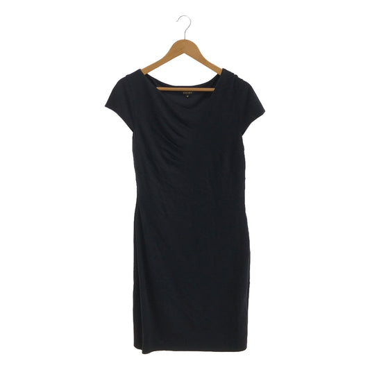 ESCADA | Asymmetrical short sleeve dress | 40 | Navy | Women's