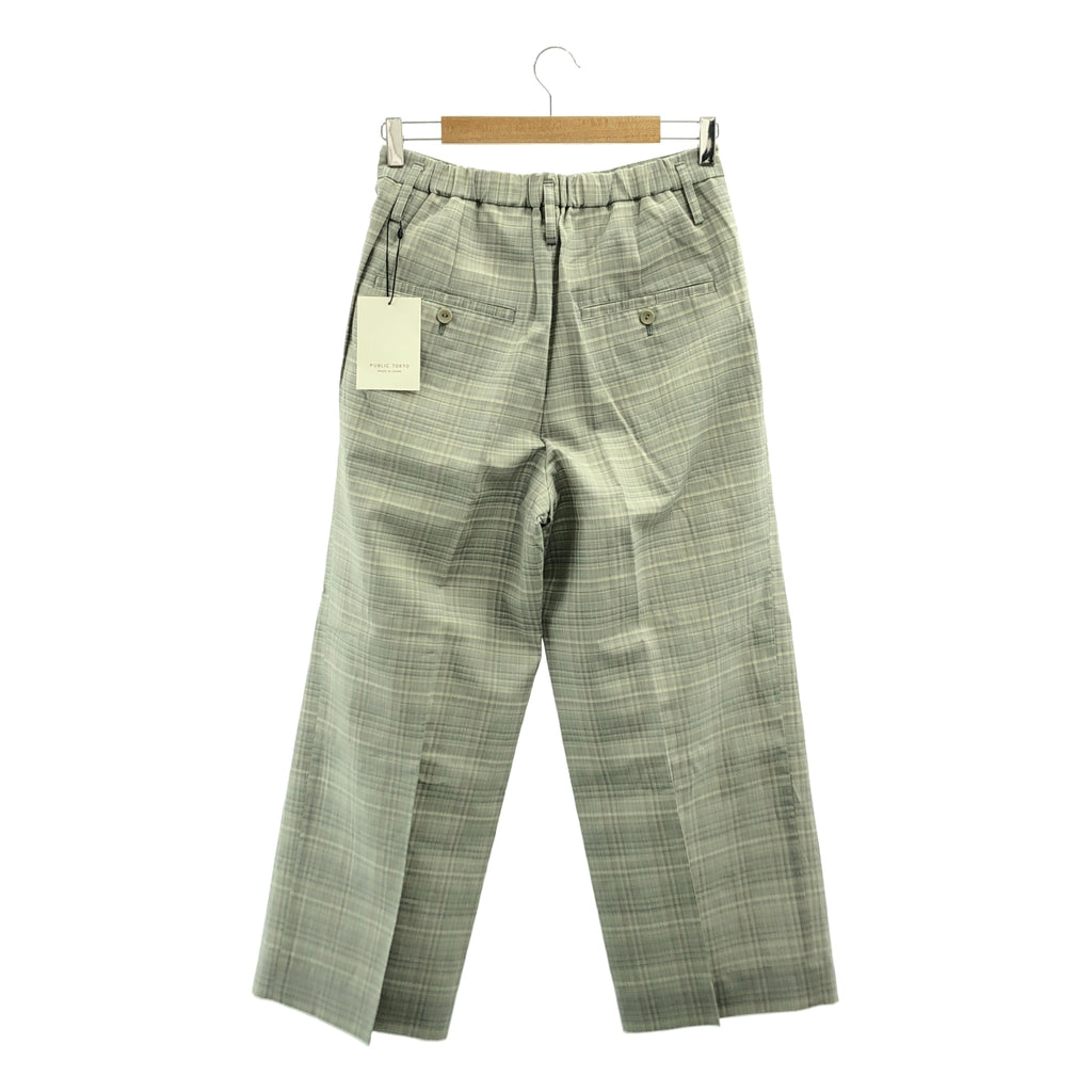 PUBLIC TOKYO | 苧麻格紋休閒褲 | 2碼 | 男士