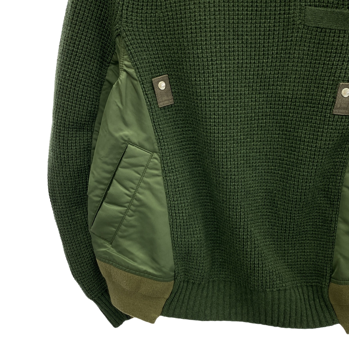 sacai(サカイ) クルーネックニット24-03330M 24-03330M グリーン