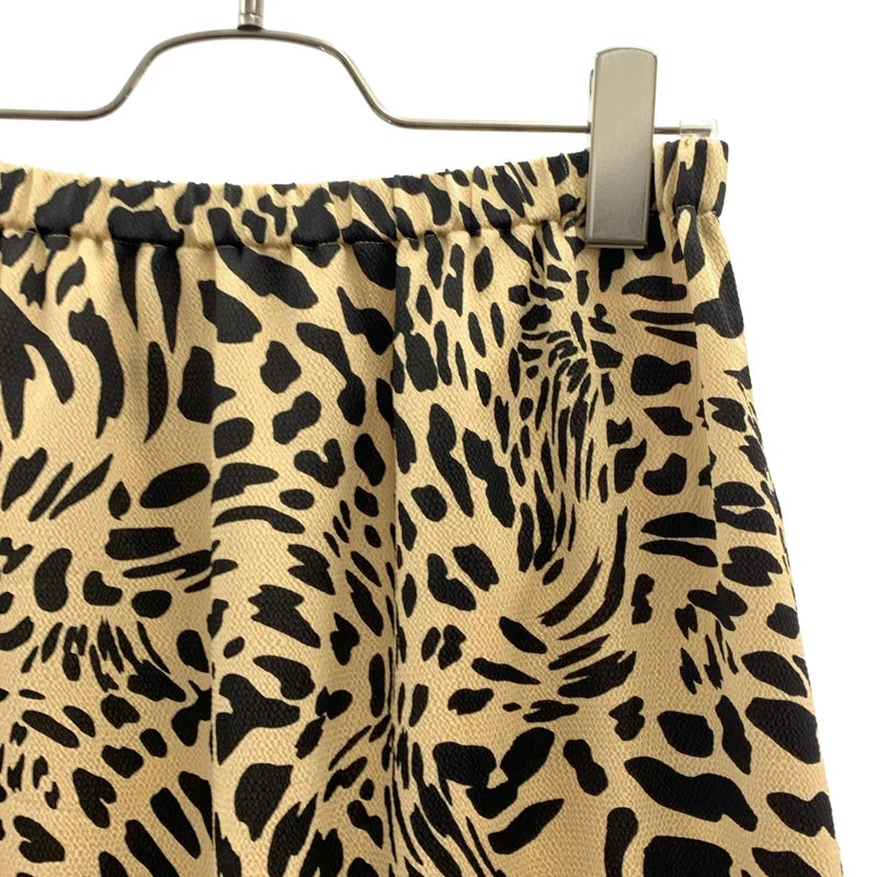 Tomorrowland MACPHEE / トゥモローランドマカフィー | レオパードプリント アシンメトリーギャザースカート | 36 | レディース