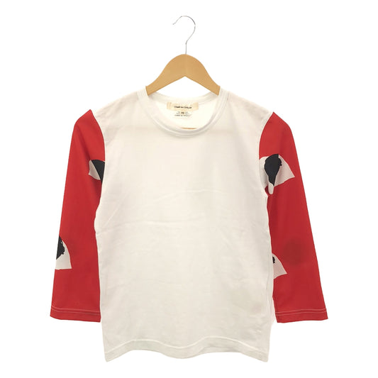 COMME des GARCONS | 2021SS | Mixed-material long-sleeve shirt | XS | White/Red/Black | Women's