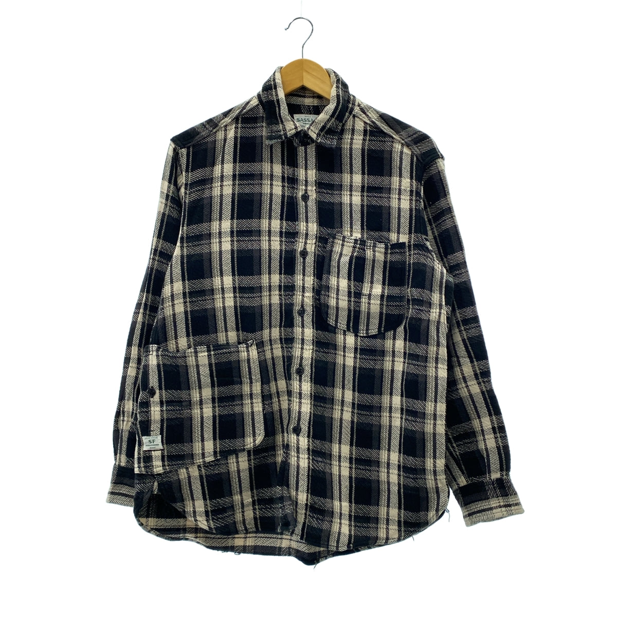 SASSAFRAS / 사사후라스 | Diggin Shirt Twill Check 트윌 체크 디깅 셔츠 | S | 남성