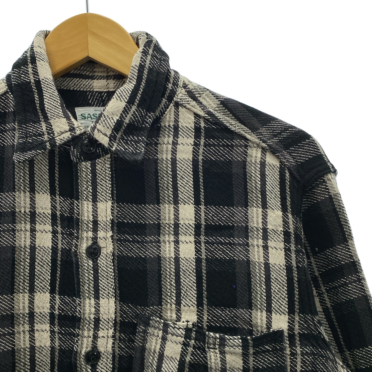 SASSAFRAS / 사사후라스 | Diggin Shirt Twill Check 트윌 체크 디깅 셔츠 | S | 남성