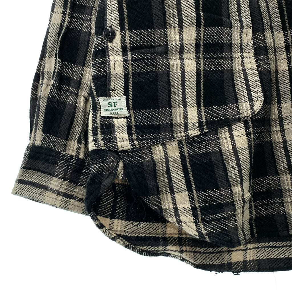 SASSAFRAS / 사사후라스 | Diggin Shirt Twill Check 트윌 체크 디깅 셔츠 | S | 남성