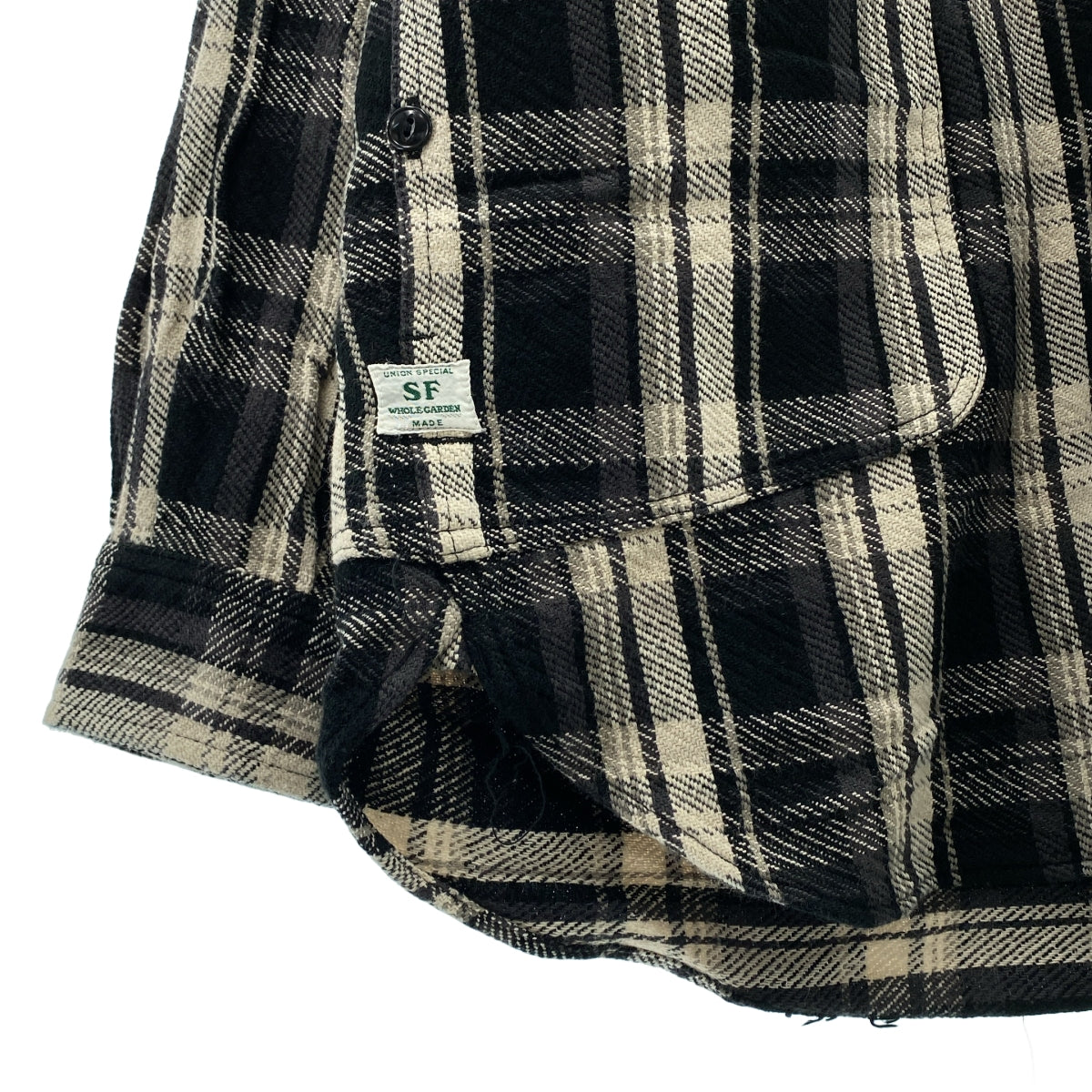 SASSAFRAS / 사사후라스 | Diggin Shirt Twill Check 트윌 체크 디깅 셔츠 | S | 남성