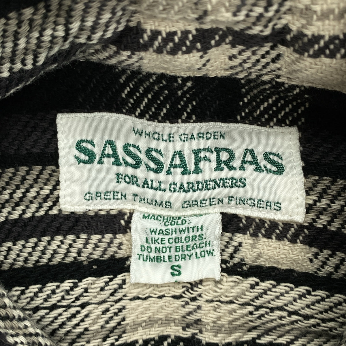 SASSAFRAS / 사사후라스 | Diggin Shirt Twill Check 트윌 체크 디깅 셔츠 | S | 남성
