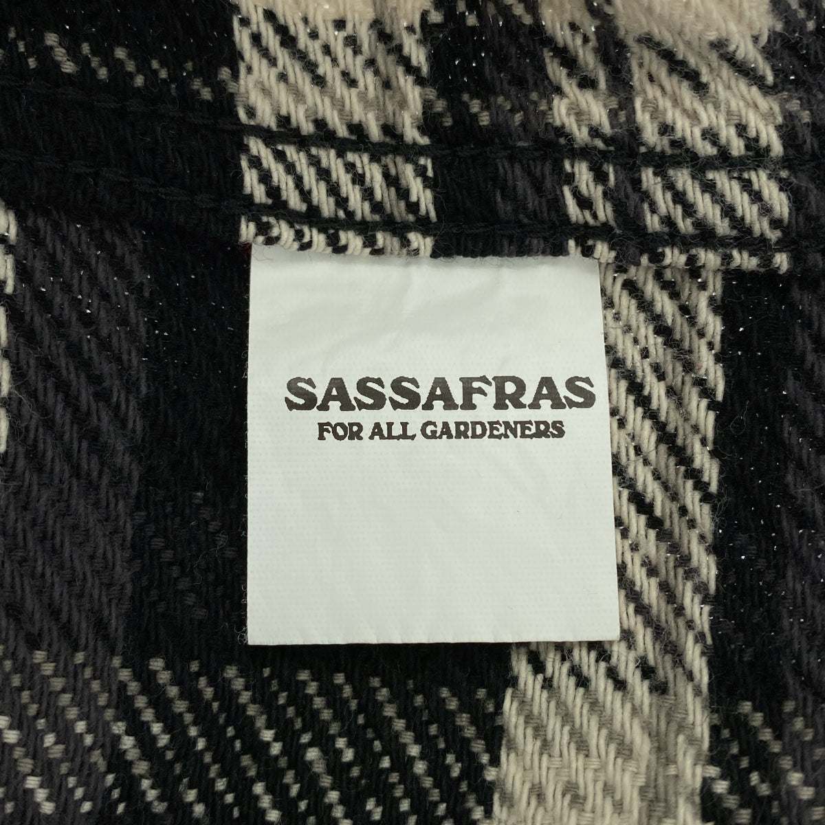 SASSAFRAS / ササフラス | Diggin Shirt Twill Check ツイルチェック ディギンシャツ | S | ブラック / ホワイト | メンズ