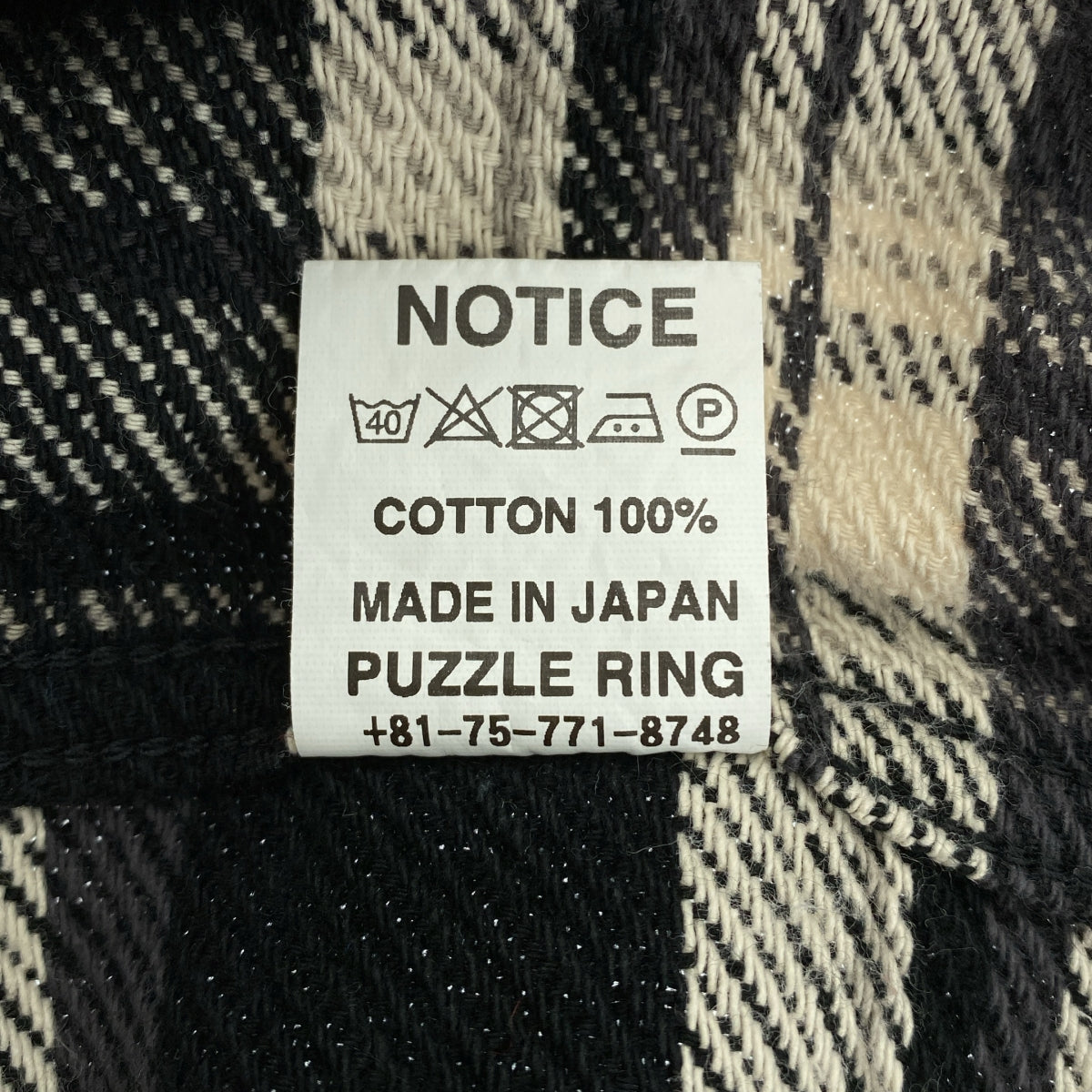 SASSAFRAS / ササフラス | Diggin Shirt Twill Check ツイルチェック ディギンシャツ | S | ブラック / ホワイト | メンズ