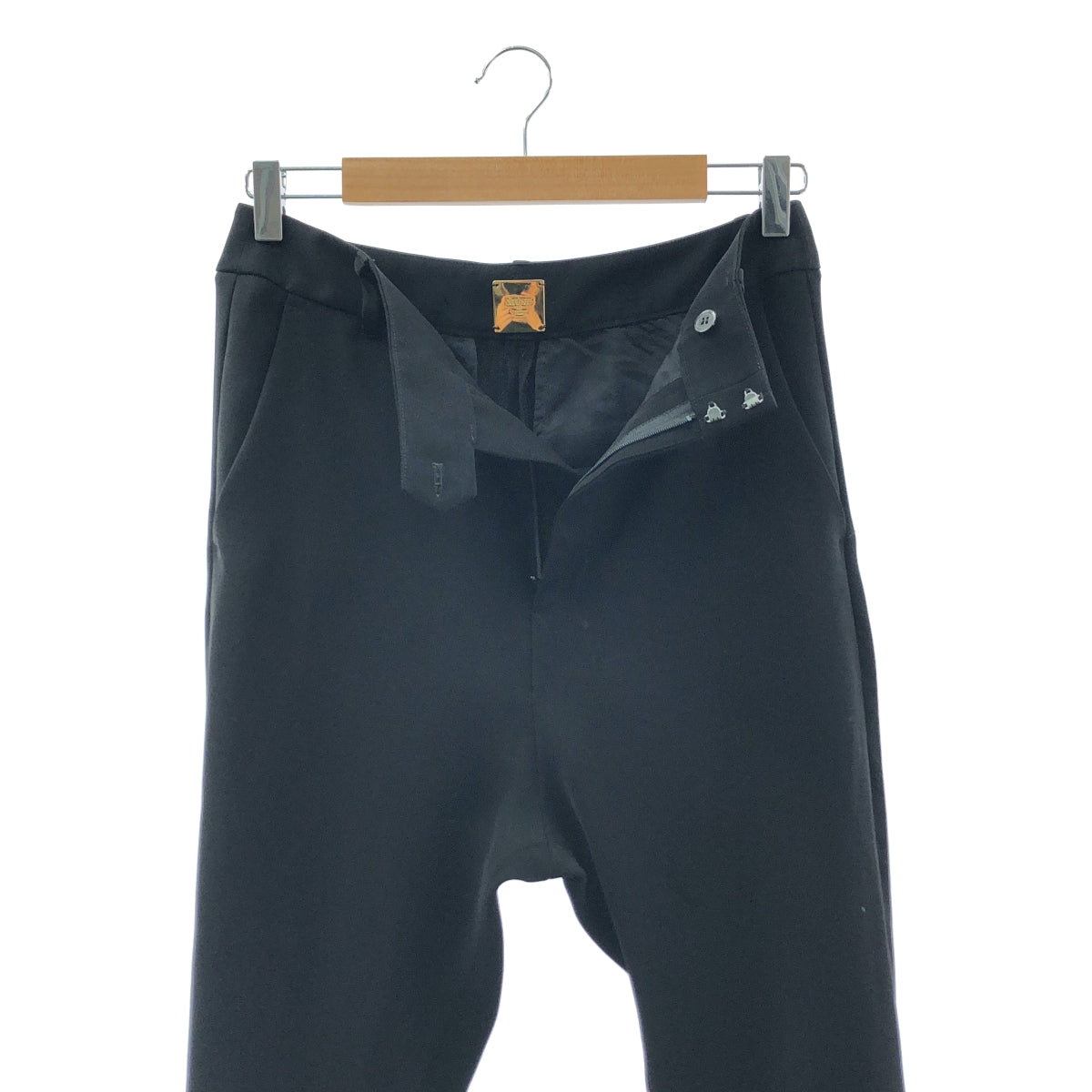 MUSE de Deuxieme Classe / 뮤즈 두주 엠 클래스 | Sarouel / 로고 플레이트 슬랙스 팬츠 | 34 | 블랙 | 여성