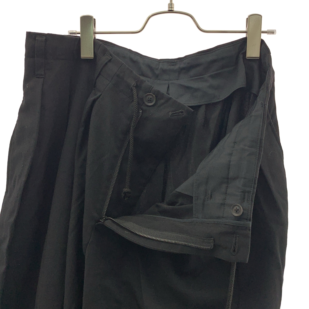 YOHJI YAMAMOTO POUR HOMME / ヨウジヤマモトプールオム | 2021AW | ウール ギャバジン ドローストリング タック ワイド バルーンパンツ | 3 | メンズ