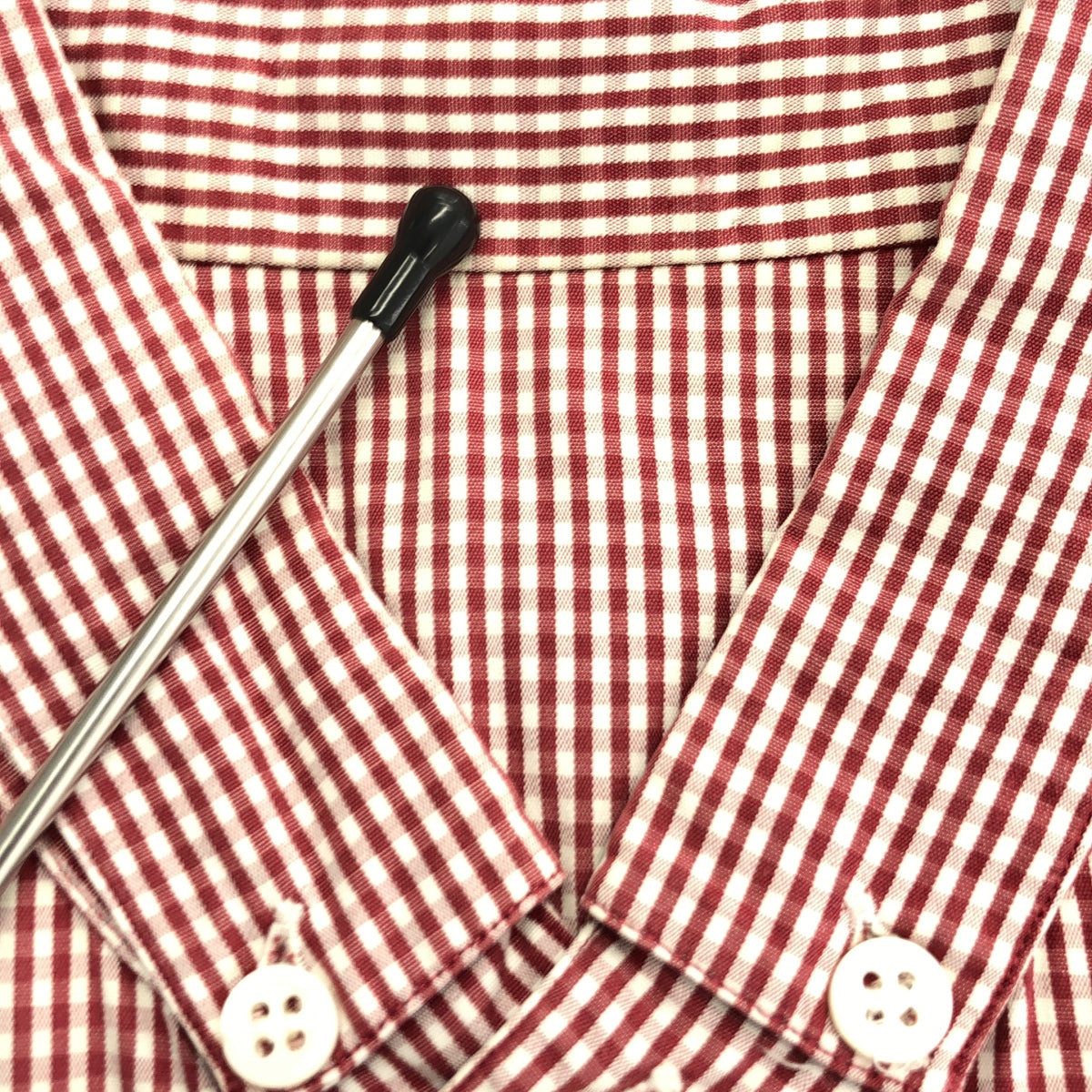 Dior homme / ディオールオム | 2006SS | エディ期 ギンガムチェック ノースリーブ シャツ | 39 | レッド / ホワイト | メンズ