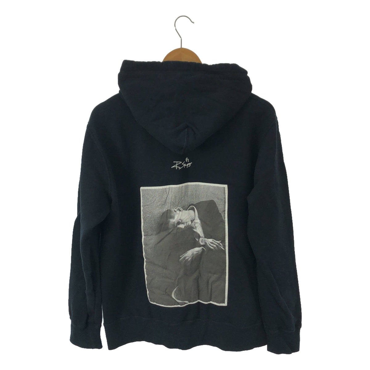 TARO HORIUCHI | Fleece-lined back print hoodie | 48 | Black | Men's