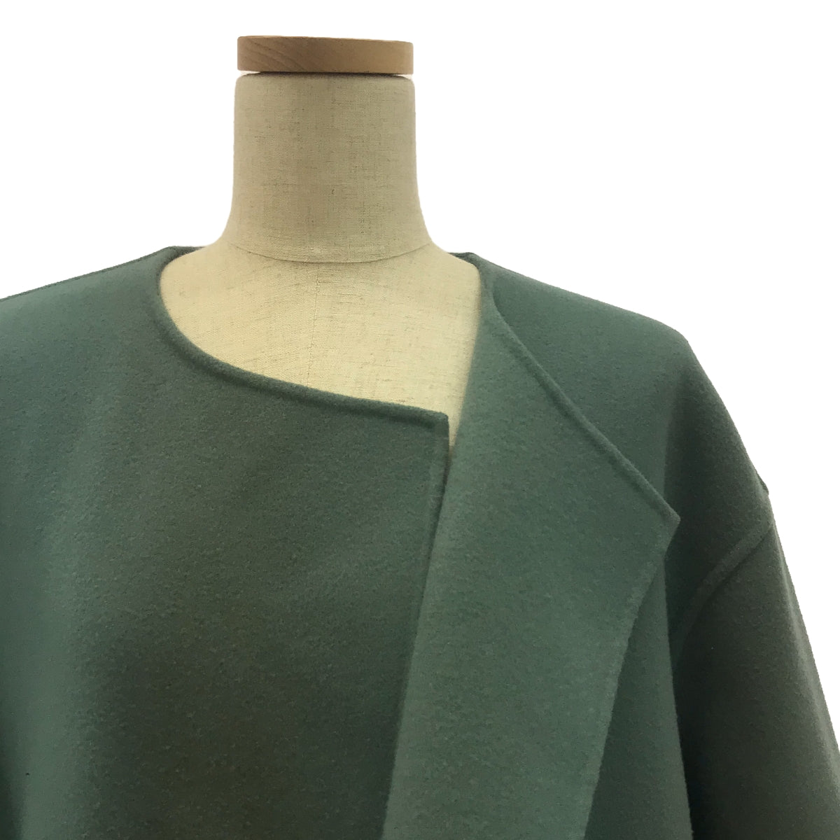 UNITED ARROWS / 유나이티드 애로즈 | UGC W 더블 페이스 노 컬러 코트 | 38 | 그린 | 여성
