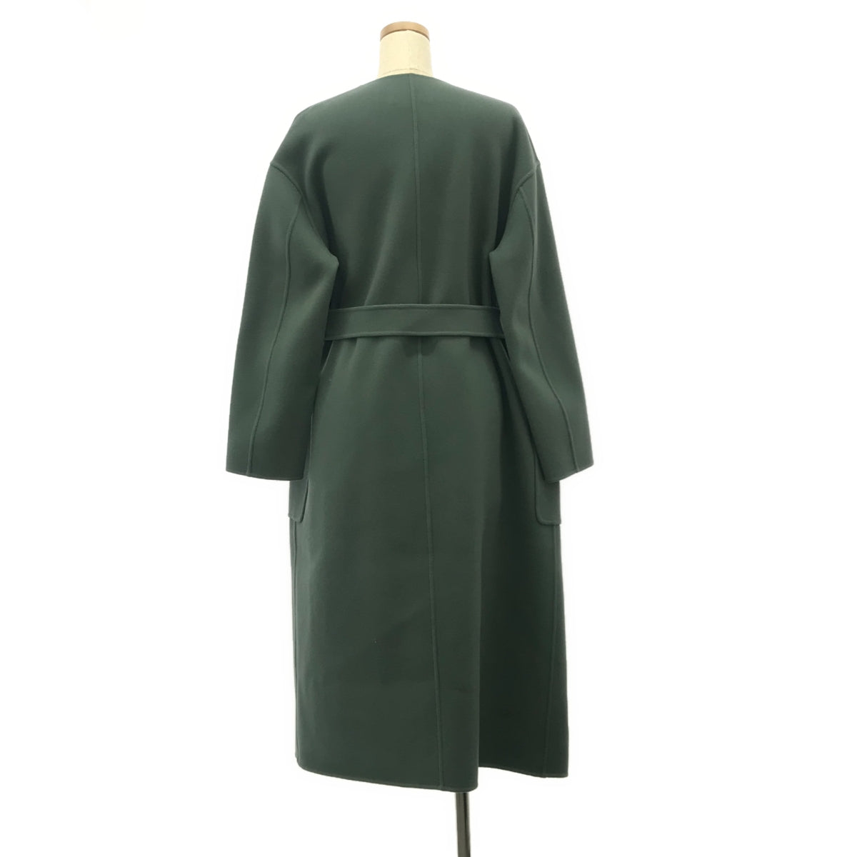 UNITED ARROWS / 유나이티드 애로즈 | UGC W 더블 페이스 노 컬러 코트 | 38 | 그린 | 여성