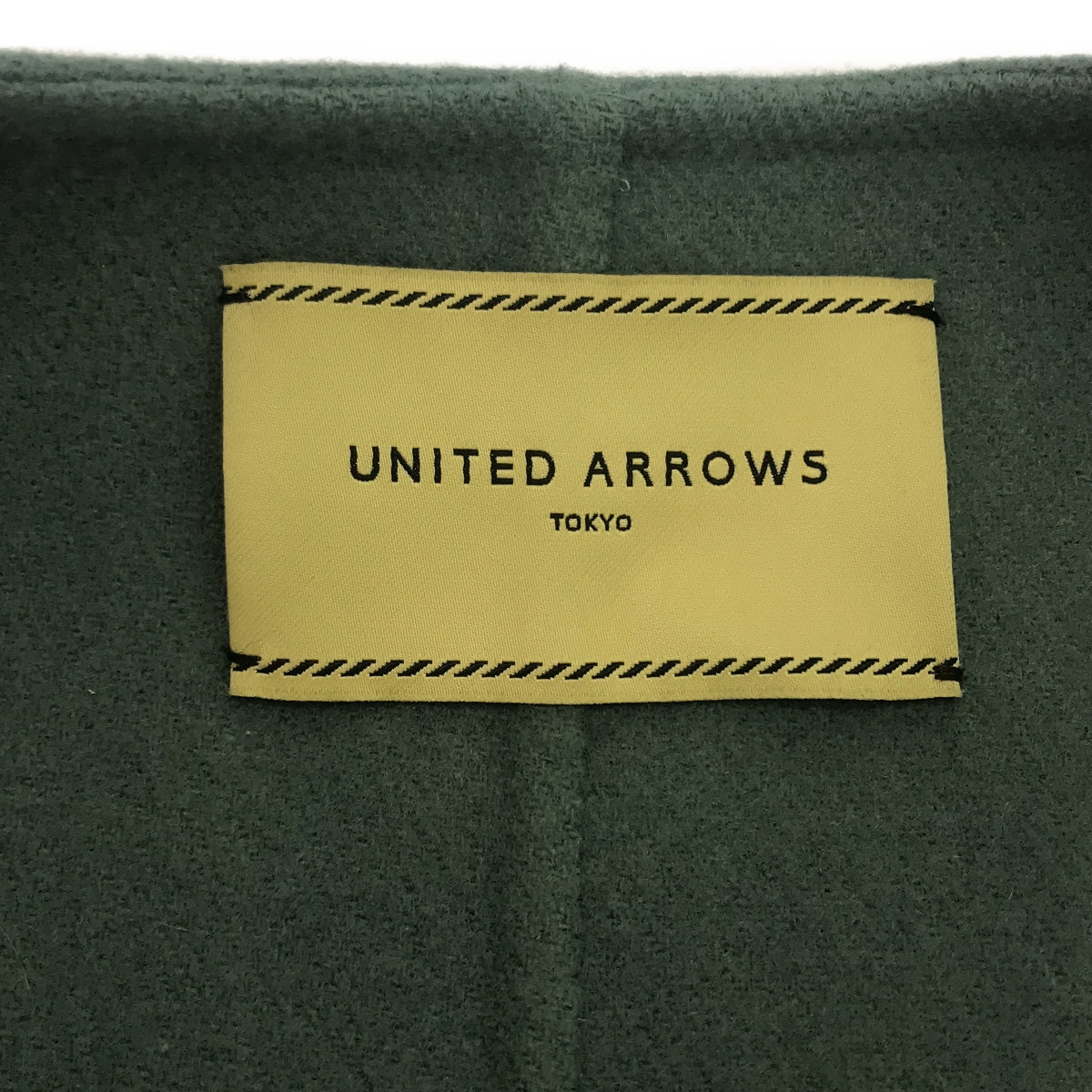 UNITED ARROWS / 유나이티드 애로즈 | UGC W 더블 페이스 노 컬러 코트 | 38 | 그린 | 여성