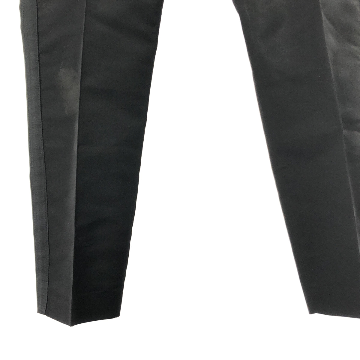 DOLCE＆GABBANA / ドルチェ＆ガッバーナドルガバ | シルク サテン サイドライン テーパードパンツ | 36 | ブラック | レディース