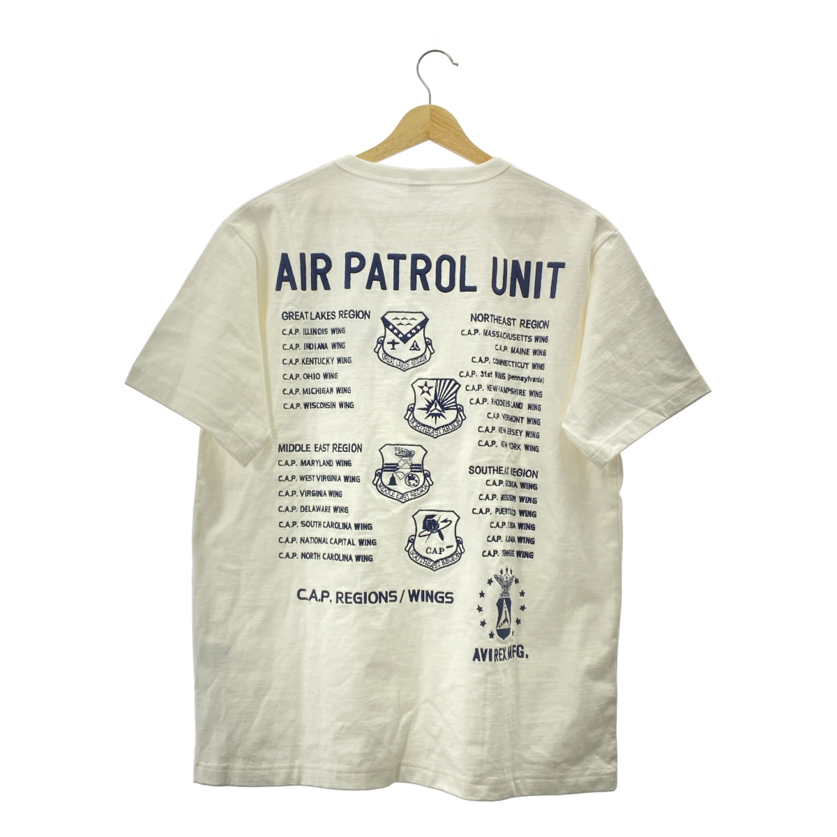 AVIREX | 棉質刺繡T卹 | 尺寸 2XL | 男款