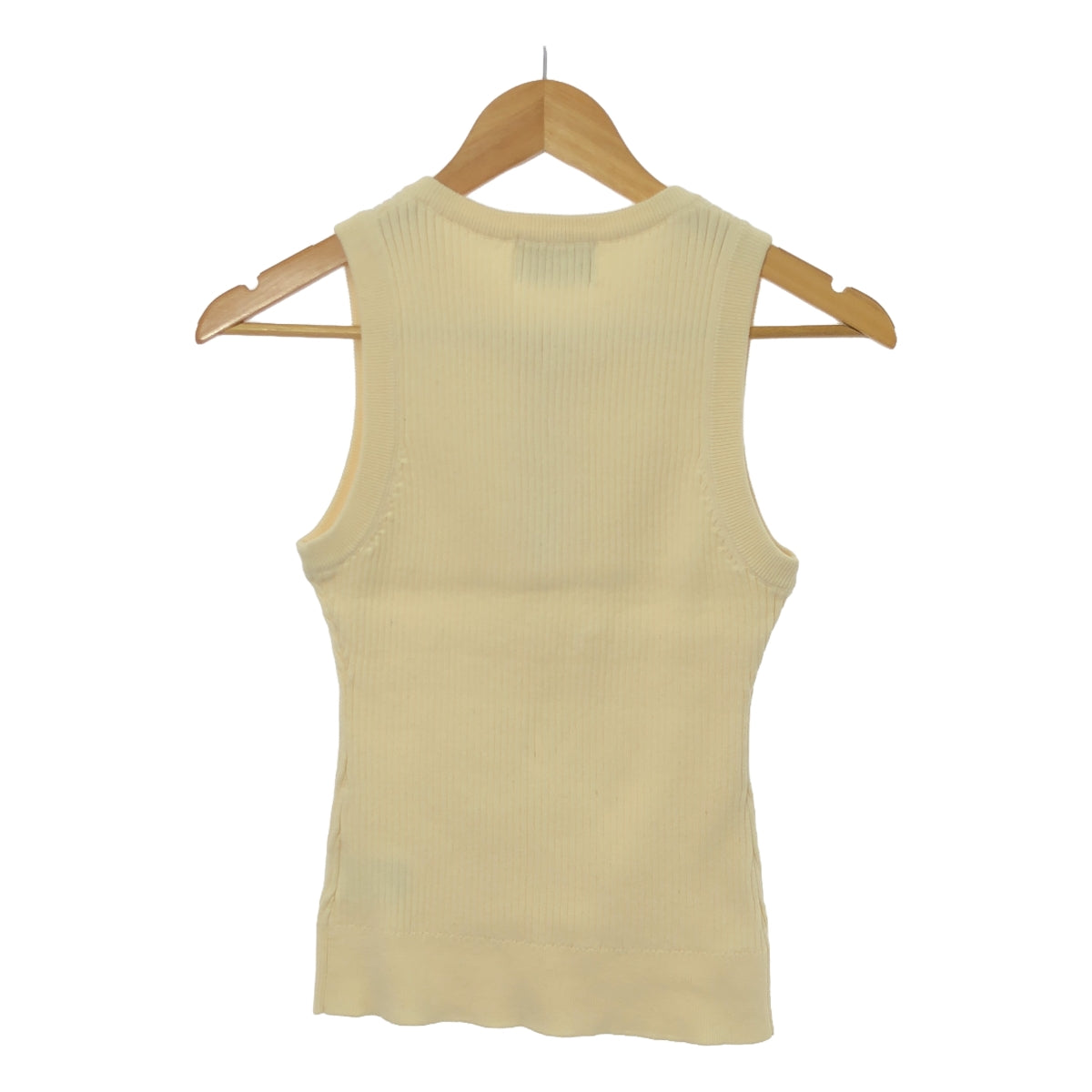 CLANE / 크라네 | SLEEVELESS ZIP RIB KNIT TOPS 니트 베스트 | 2 | 아이보리 | 여성