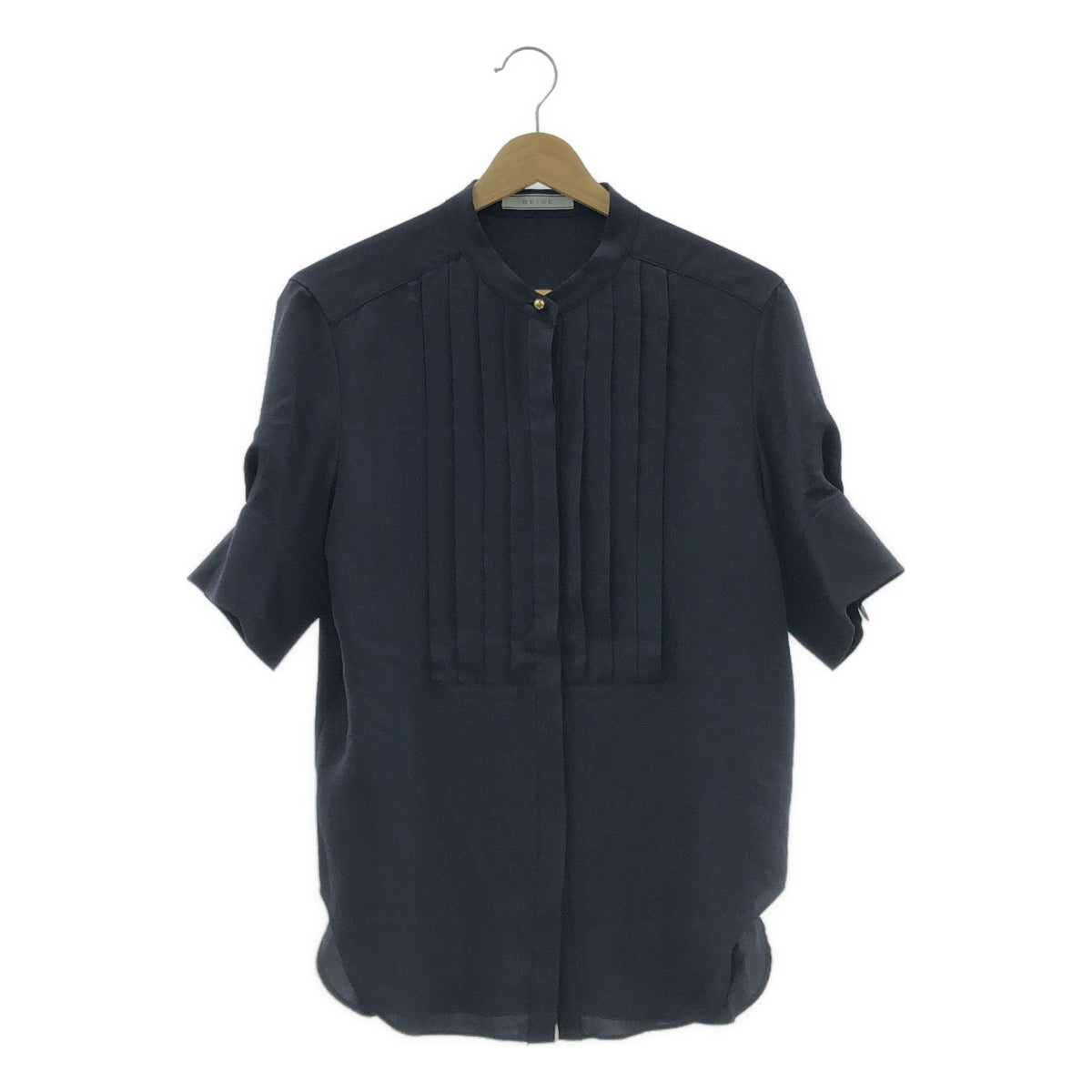 BEIGE, / 베이지 | 트리아세테이트 쉬폰 주름 블라우스 | 4 | 네이비 |