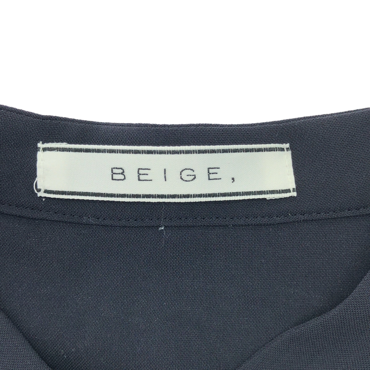 BEIGE, / 베이지 | 트리아세테이트 쉬폰 주름 블라우스 | 4 | 네이비 |