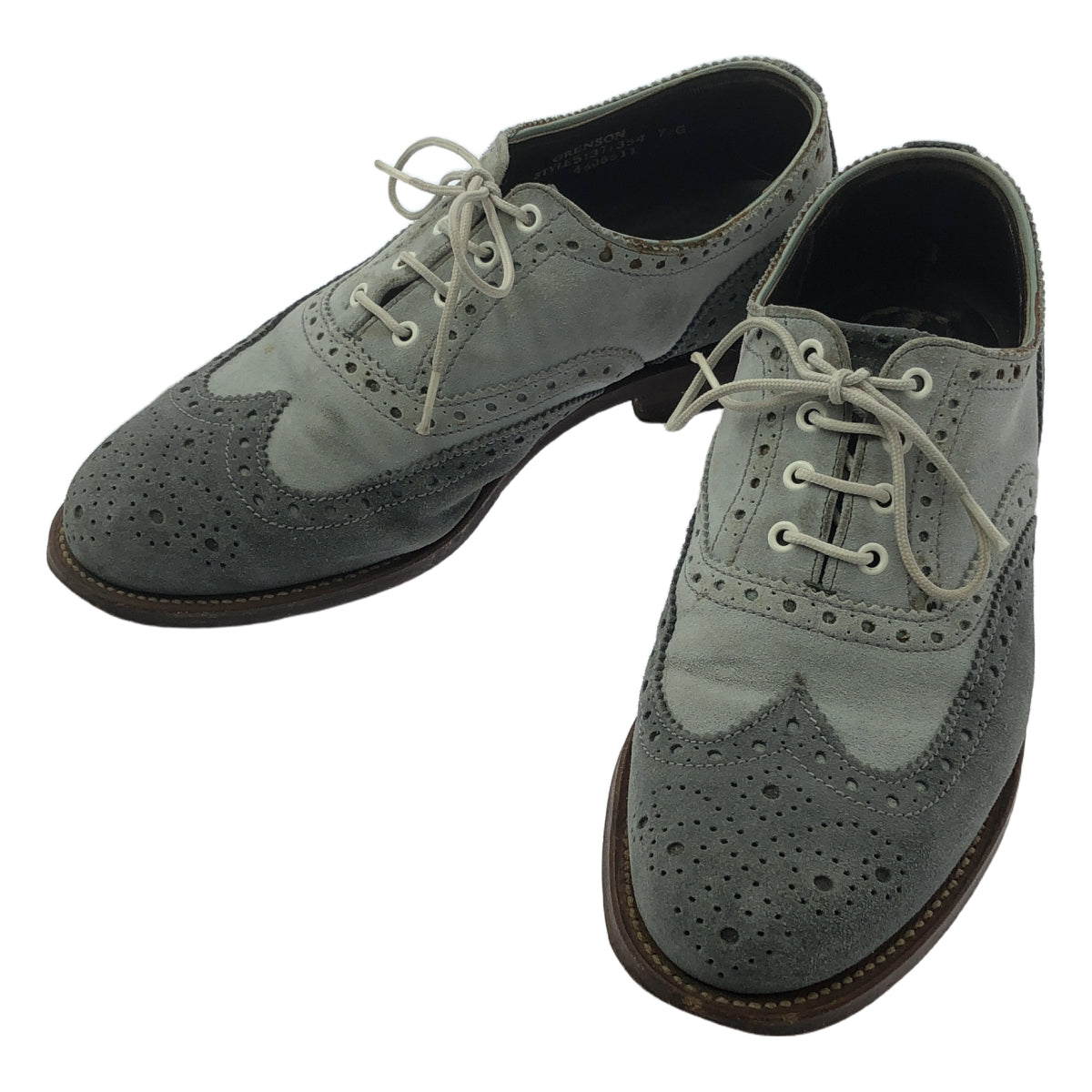 GRENSON / グレンソン | スエードレザー 2トーン ウイングチップ フルブローグ シューズ | 7 | グレー系 | メンズ