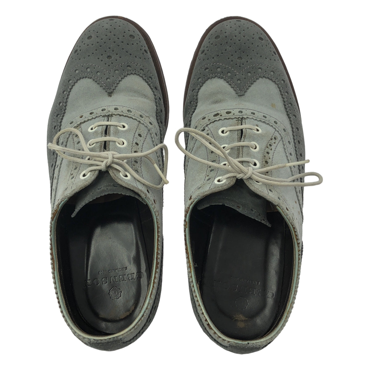 GRENSON / グレンソン | スエードレザー 2トーン ウイングチップ フルブローグ シューズ | 7 | グレー系 | メンズ