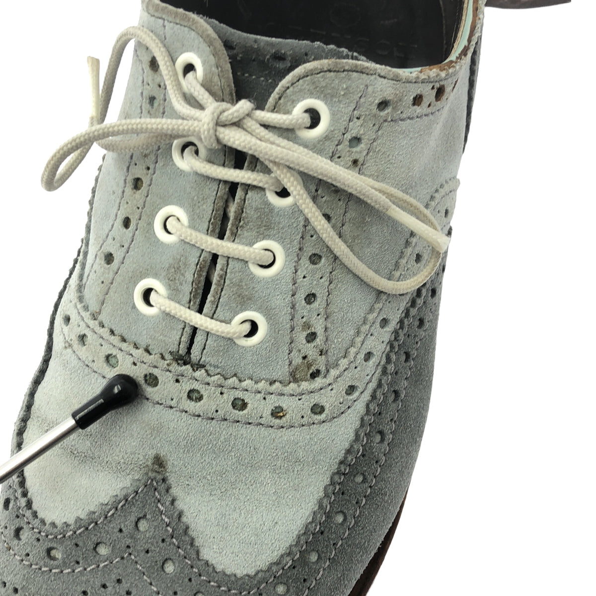 GRENSON / グレンソン | スエードレザー 2トーン ウイングチップ フルブローグ シューズ | 7 | グレー系 | メンズ