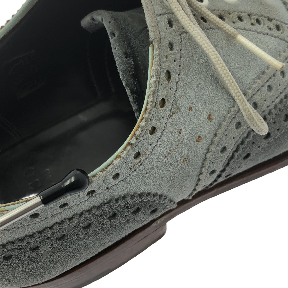 GRENSON / グレンソン | スエードレザー 2トーン ウイングチップ フルブローグ シューズ | 7 | グレー系 | メンズ