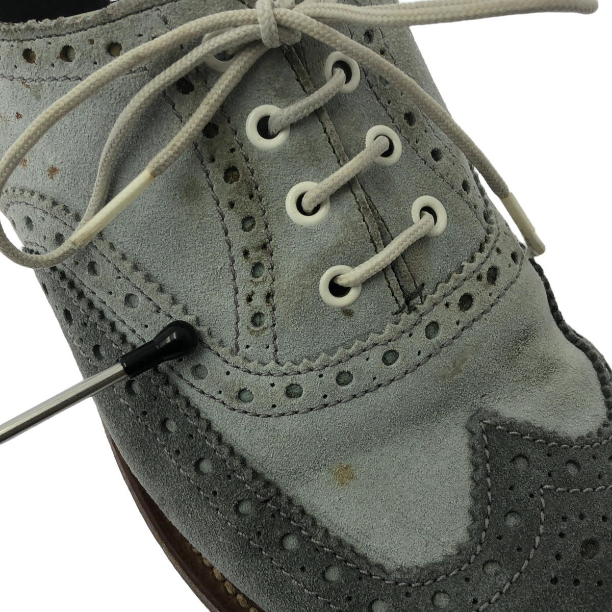 GRENSON / グレンソン | スエードレザー 2トーン ウイングチップ フルブローグ シューズ | 7 | グレー系 | メンズ