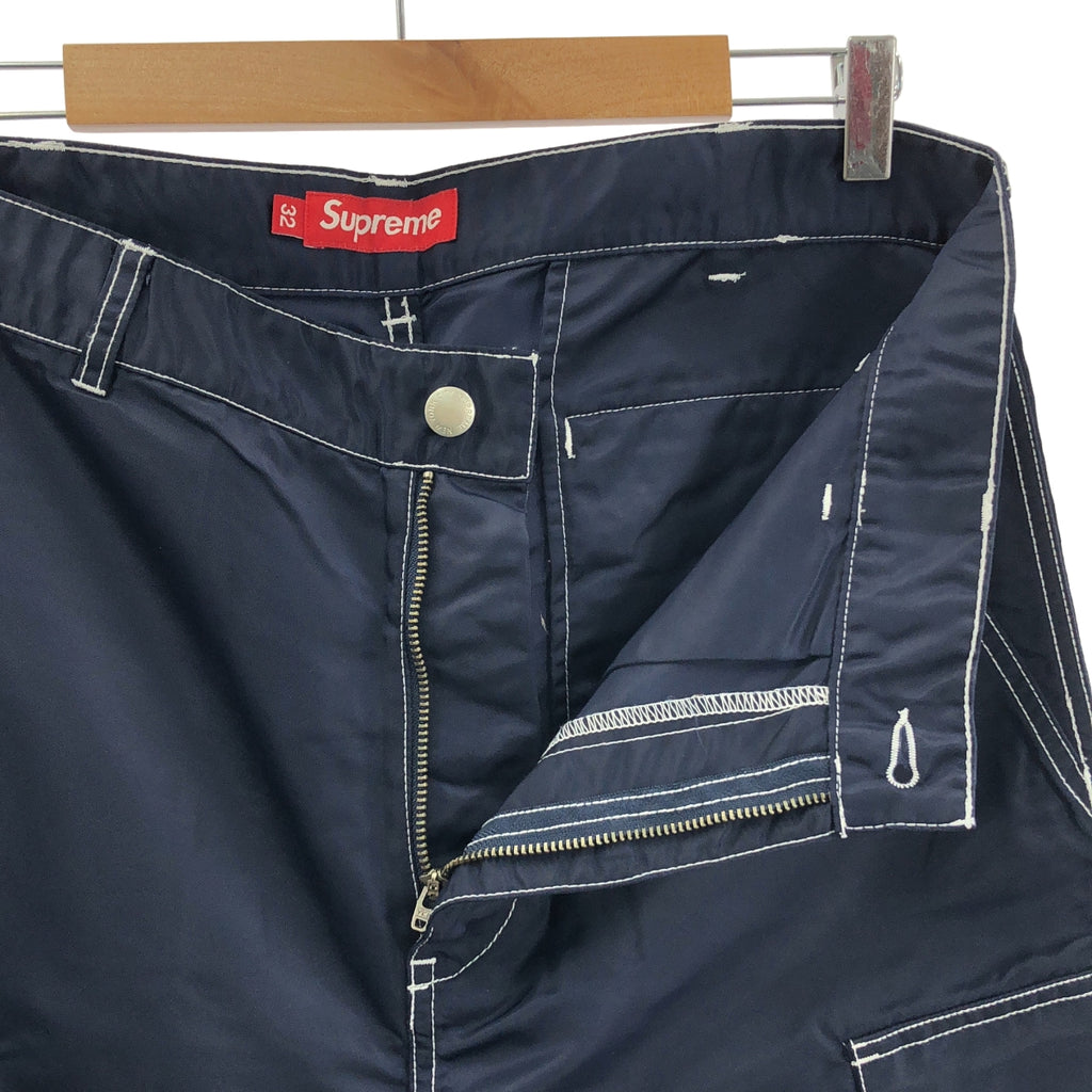 【미품】 SUPREME / 슈프림 | 2024SS | Nylon Cargo Pant / 로고 나일론 카고 바지 | 32 | 네이비 | 남성