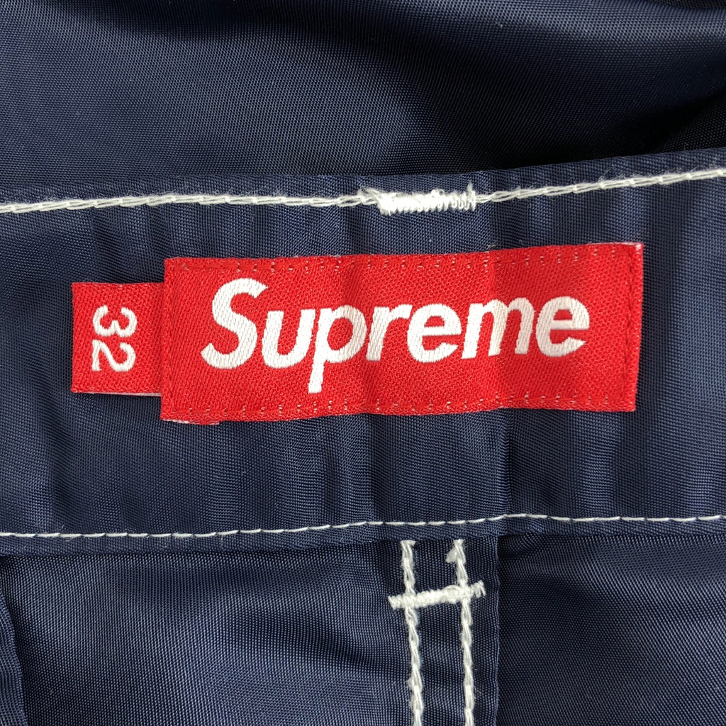 【미품】 SUPREME / 슈프림 | 2024SS | Nylon Cargo Pant / 로고 나일론 카고 바지 | 32 | 네이비 | 남성