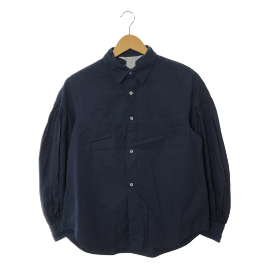 COMME des GARCONS COMME des GARCONS / Comme des | Cotton Gathered Sleeve Shirt Blouse | XS | Navy | Women's