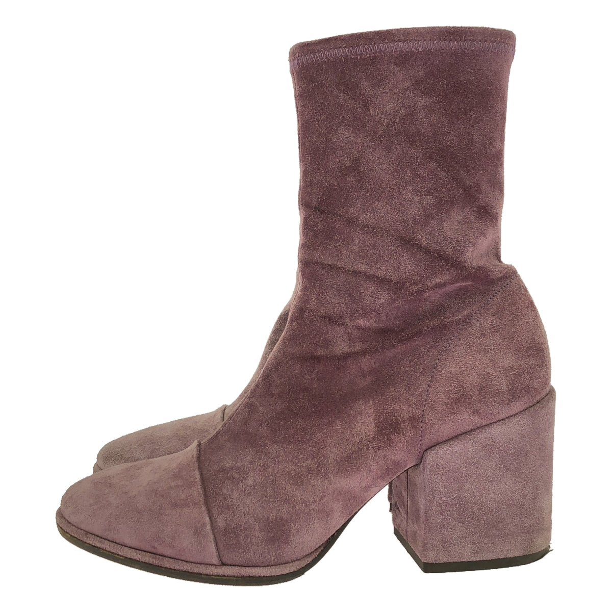 DRIES VAN NOTEN | Suede chunky heel boots | Size 37 | Purple | Women's