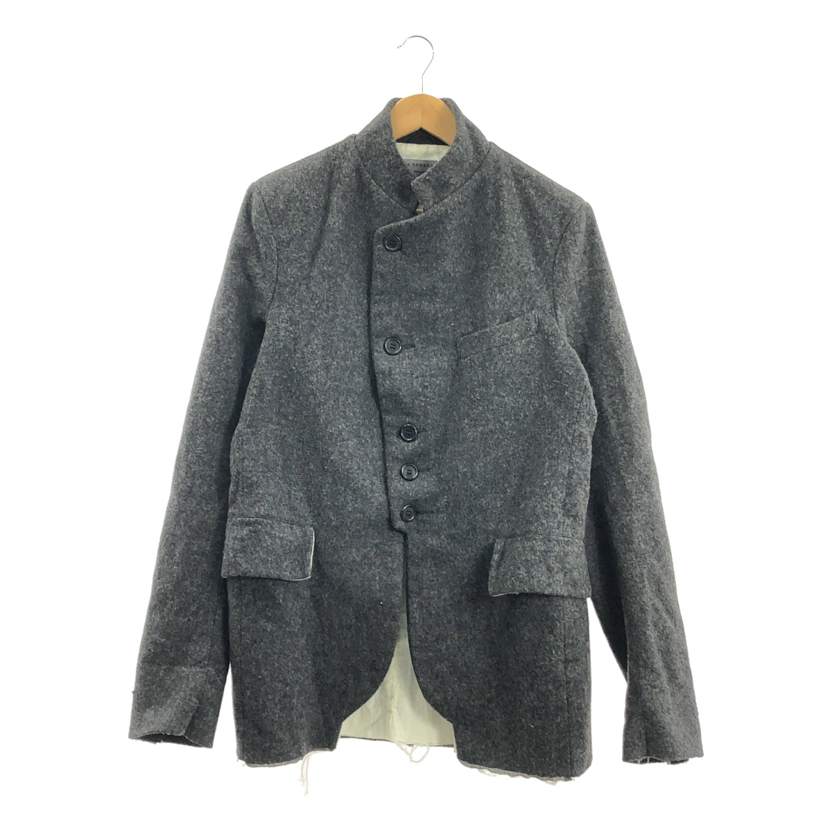 ELENA DAWSON | 羊毛平駁領五粒扣西裝外套 | XS碼 | 灰色 | 男士