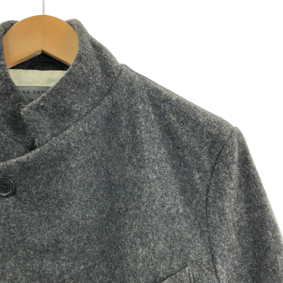 ELENA DAWSON | 羊毛平駁領五粒扣西裝外套 | XS碼 | 灰色 | 男士