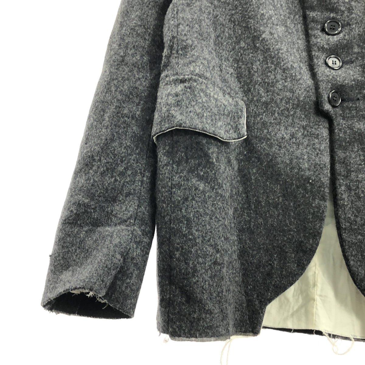 ELENA DAWSON | 羊毛平駁領五粒扣西裝外套 | XS碼 | 灰色 | 男士