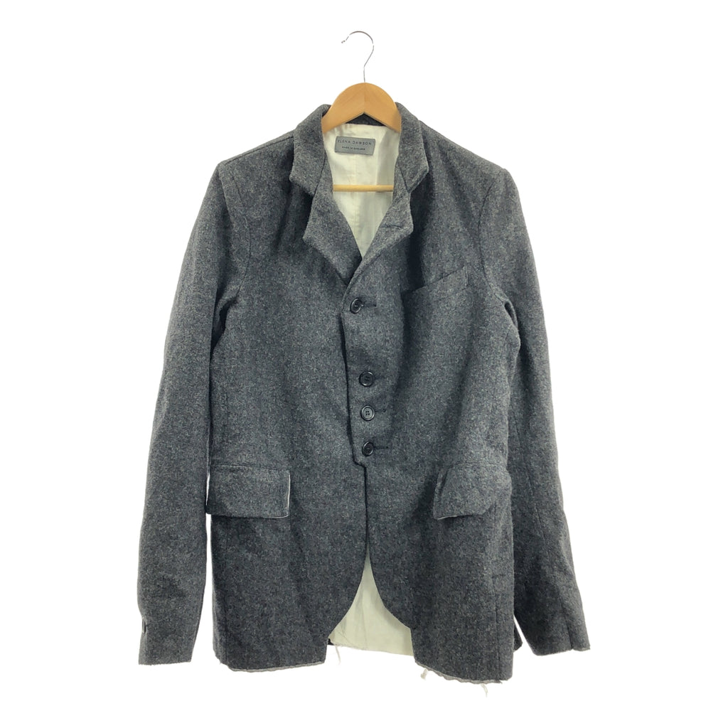 ELENA DAWSON | 羊毛平駁領五粒扣西裝外套 | XS碼 | 灰色 | 男士